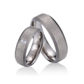 Wholesale Jewelry Design with Two Stones Titanium Ring